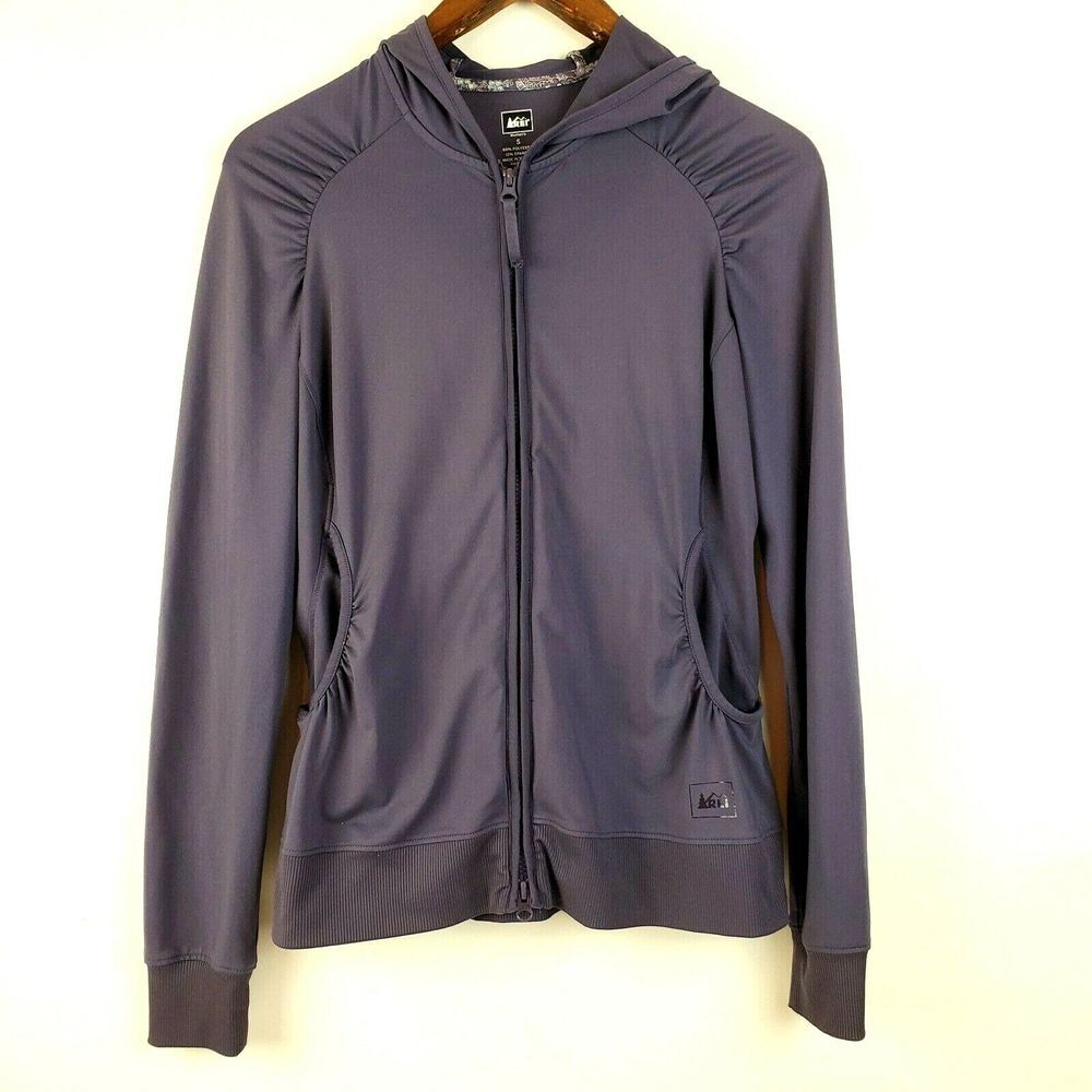 REI‎ Women's Stretch Full Zip Hoodie Jacket Small Purple Outdoor